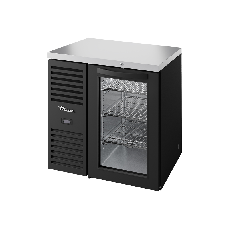 TRUE - Réfrigérateur Bar, Ext Noir / 1PV / L813 x P631 x H881 mm