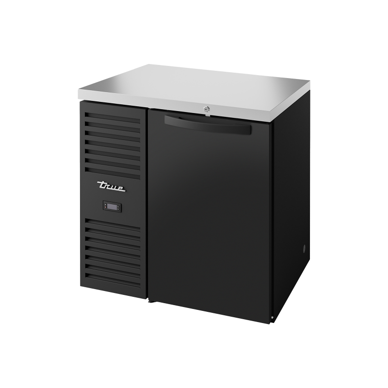 TRUE - Réfrigérateur Bar, Ext Noir / 1P / L813 x P631 x H881 mm