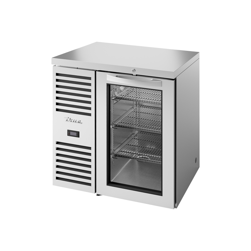 TRUE - Réfrigérateur Bar, Ext. en acier inox / 1PV / L813 x P631 x H881 mm