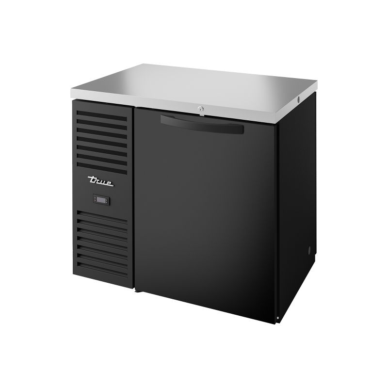 TRUE - Réfrigérateur bar "Traversant", Ext noir / 2PT / L914 x P631 x H881 mm
