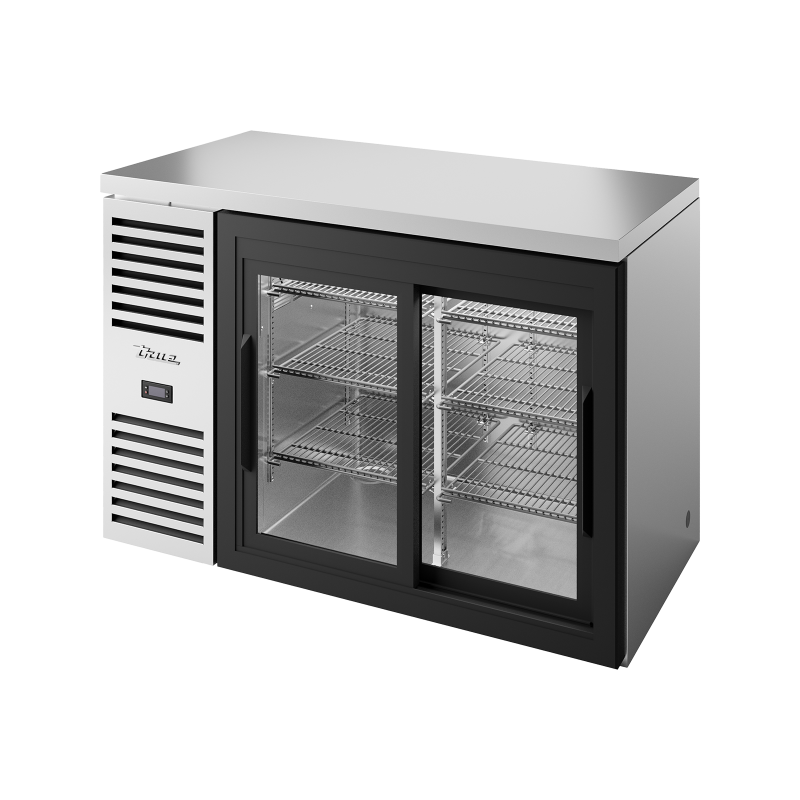 TRUE - Réfrigérateur de bar, Ext. en acier inox / 2PCV / L1219 x P631 x H881 mm