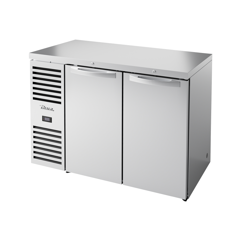 TRUE - Réfrigérateur de bar, Ext. en acier inox / 2P / L1219 x P631 x H881 mm