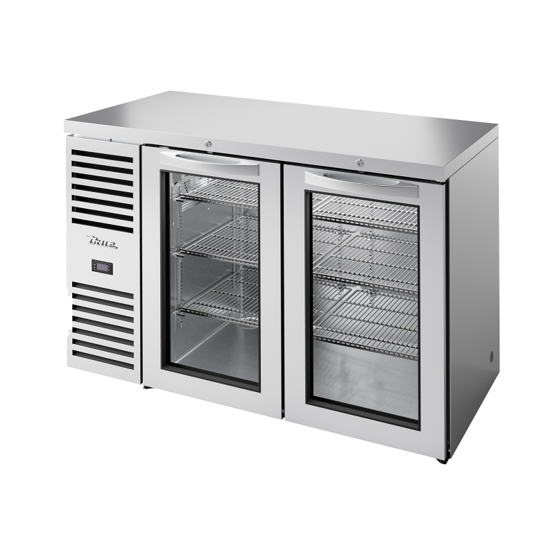 TRUE - Réfrigérateur Bar, Ext. en acier inox / 2PV / L1321 x P631 x H881 mm