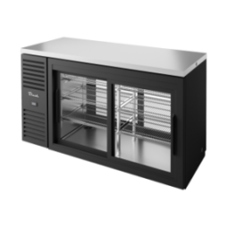 TRUE - Réfrigérateur bar Traversant, Ext. noir / 2PVCx2 / L1524 x P631 x H881 mm