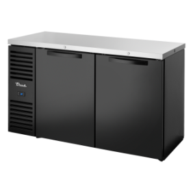 TRUE - Réfrigérateur bar Traversant, Ext. noir / 2Px2 / L1524 x P631 x H881 mm