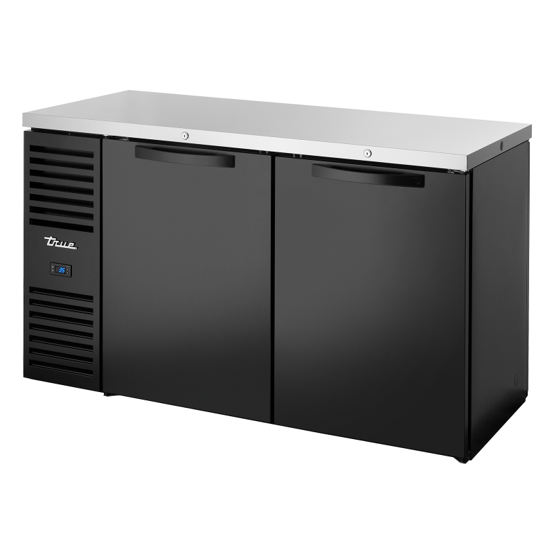 TRUE - Réfrigérateur bar Traversant, Ext. noir / 2Px2 / L1524 x P631 x H881 mm