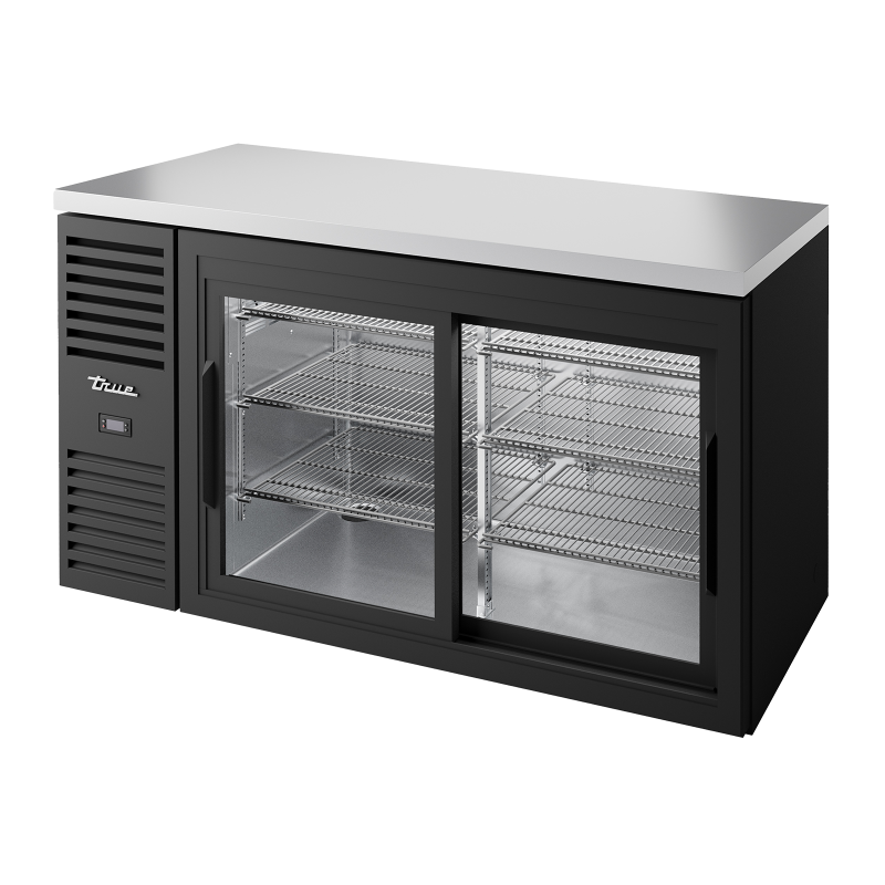 TRUE - Réfrigérateur Bar, Ext. Noir / 2PCV / L1524 x P631 x H881 mm