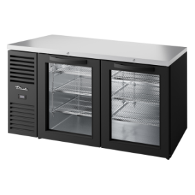 TRUE - Réfrigérateur Bar, Ext. Noir / 2PV / L1524 x P631 x H881 mm