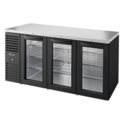 TRUE - Réfrigérateur Bar, Ext. Noir / 3PCV / L1829 x P631 x H881 mm