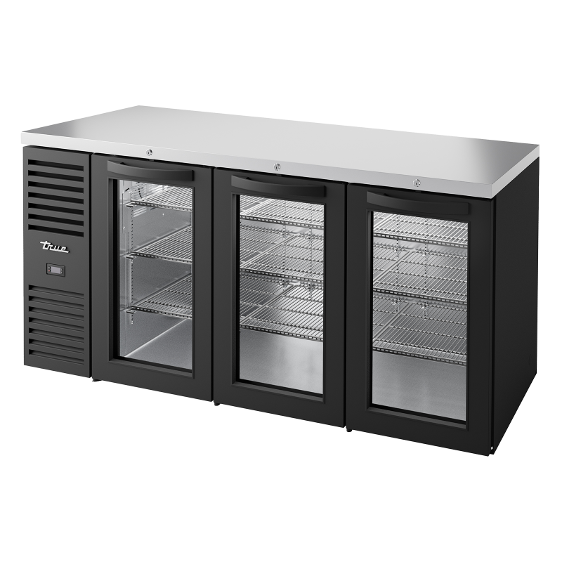 TRUE - Réfrigérateur Bar, Ext. Noir / 3PCV / L1829 x P631 x H881 mm