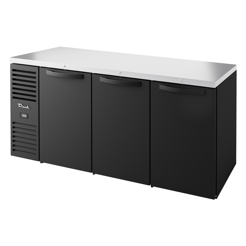 TRUE - Réfrigérateur Bar, Ext. Noir / 3PV / L1829 x P631 x H881 mm