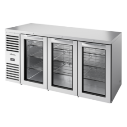 TRUE - Réfrigérateur Bar, Ext. en acier inox / 3PCV / L1829 x P631 x H881 mm