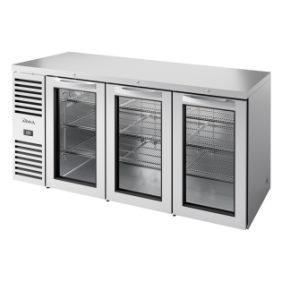 TRUE - Réfrigérateur Bar, Ext. en acier inox / 3PCV / L1829 x P631 x H881 mm