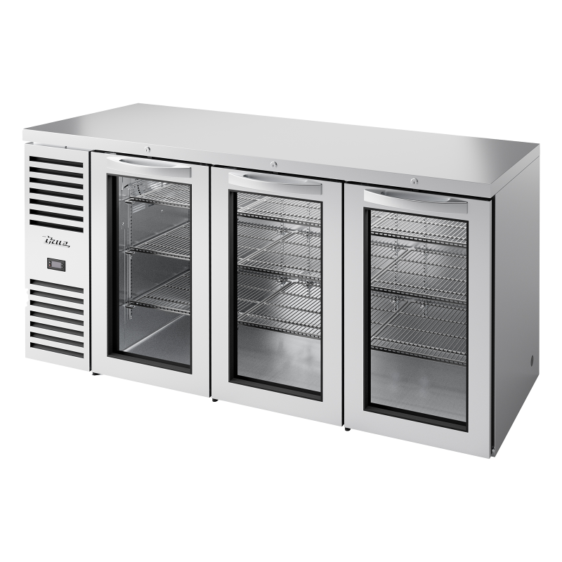 TRUE - Réfrigérateur Bar, Ext. en acier inox / 3PCV / L1829 x P631 x H881 mm