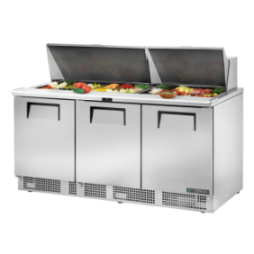 TRUE - Table de préparation avec CV - 3P - 30B - LL1832 x P801 x H1181 mm