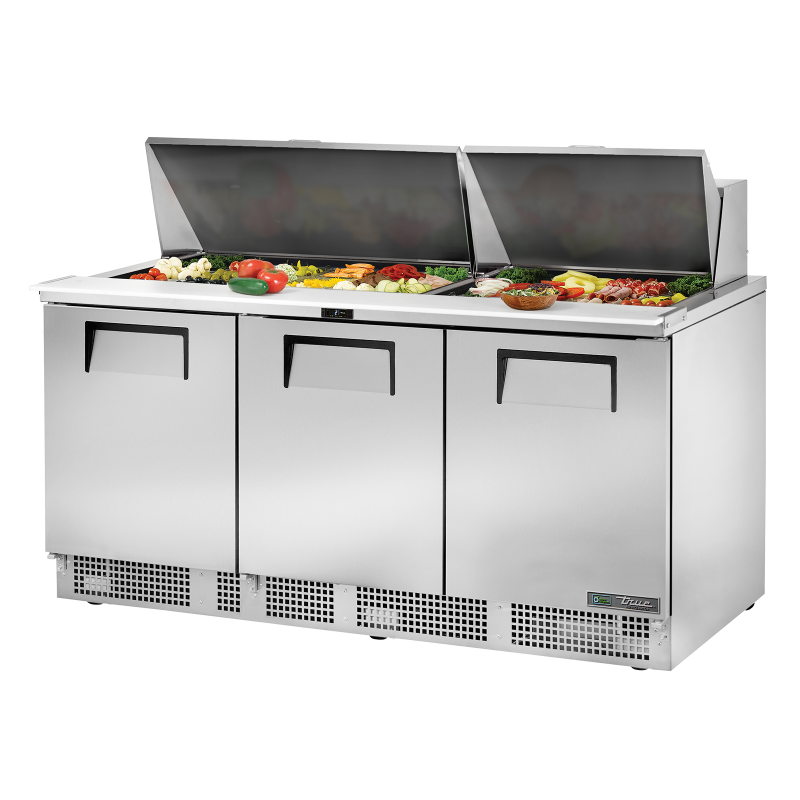 TRUE - Table de préparation avec CV - 3P - 30B - LL1832 x P801 x H1181 mm