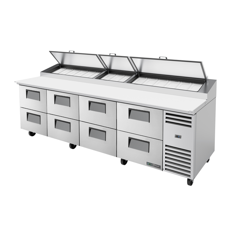 TRUE - Table de Préparation de Pizza - 8T - 15B - L3029 x P854 x H1133 mm