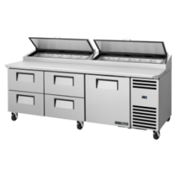 TRUE - Table de Préparation de Pizza - 1P - 4T - 12B - L2369 x P854 x H1133 mm