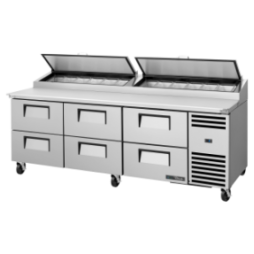 TRUE - Table de Préparation de Pizza - 4T - 12B - L2369 x P854 x H1133 mm