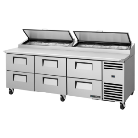 TRUE - Table de Préparation de Pizza - 4T - 12B - L2369 x P854 x H1133 mm