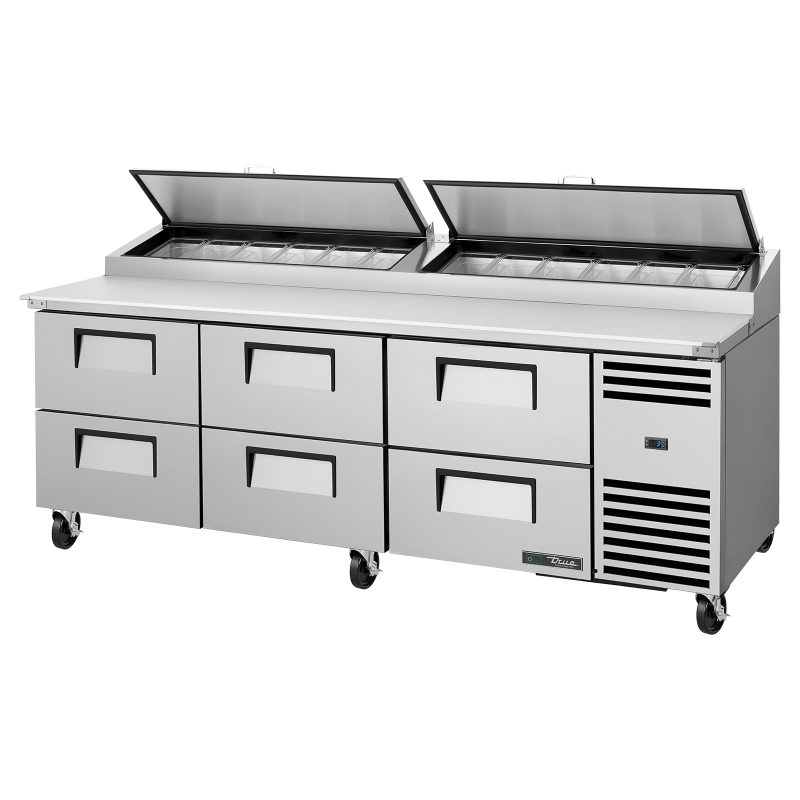 TRUE - Table de Préparation de Pizza - 4T - 12B - L2369 x P854 x H1133 mm