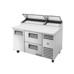 TRUE - Table de Préparation de Pizza - 1P - 2T - 8B - L1531 x P854 x H1133 mm