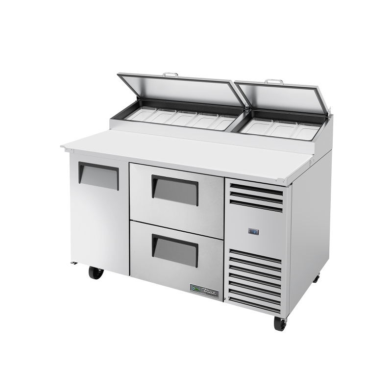 TRUE - Table de Préparation de Pizza - 1P - 2T - 8B - L1531 x P854 x H1133 mm