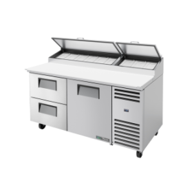 TRUE - Table de Préparation de Pizza - 1P - 2T - 9B - L1709 x P854 x H1133 mm