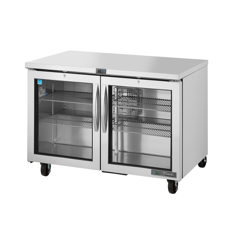 TRUE - Réfrigérateur Comptoir Bas - 2P (vitré) - L1229 x P766 x H839 mm