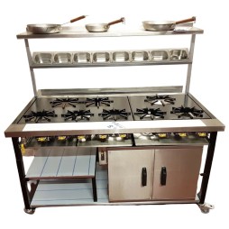 UK GAS Cooker - 8 brûleurs / GAZ NAT / Hard Top 1530x890mm