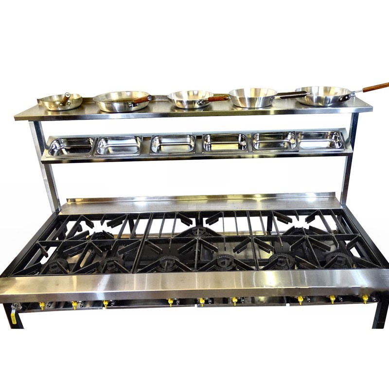 UK GAS Cooker - 9 brûleurs / LPG / Open Top