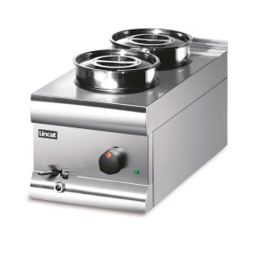 Lincat BS3W- Bain-Marie Électrique de Comptoir Silverlink – Chaleur Humide – Pots Ronds – Base + 2 Pots