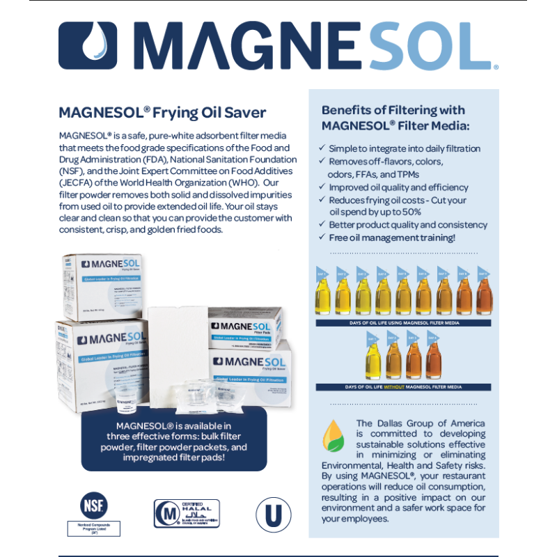 Magnesol - Prolonge la durée de vie de l’huile – Économiseur d’huile de friture