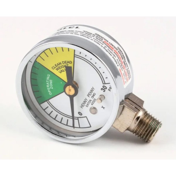 Pressure Gauge, 0 - 30 PSI, Fryer