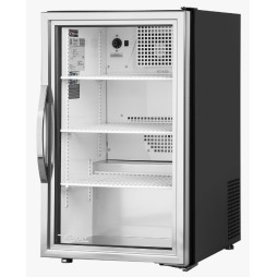 Réfrigérateur de comptoir de vente au détail, 1 porte battante vitrée