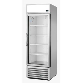 Réfrigérateur vertical pour libre service, 1 porte battante vitrée